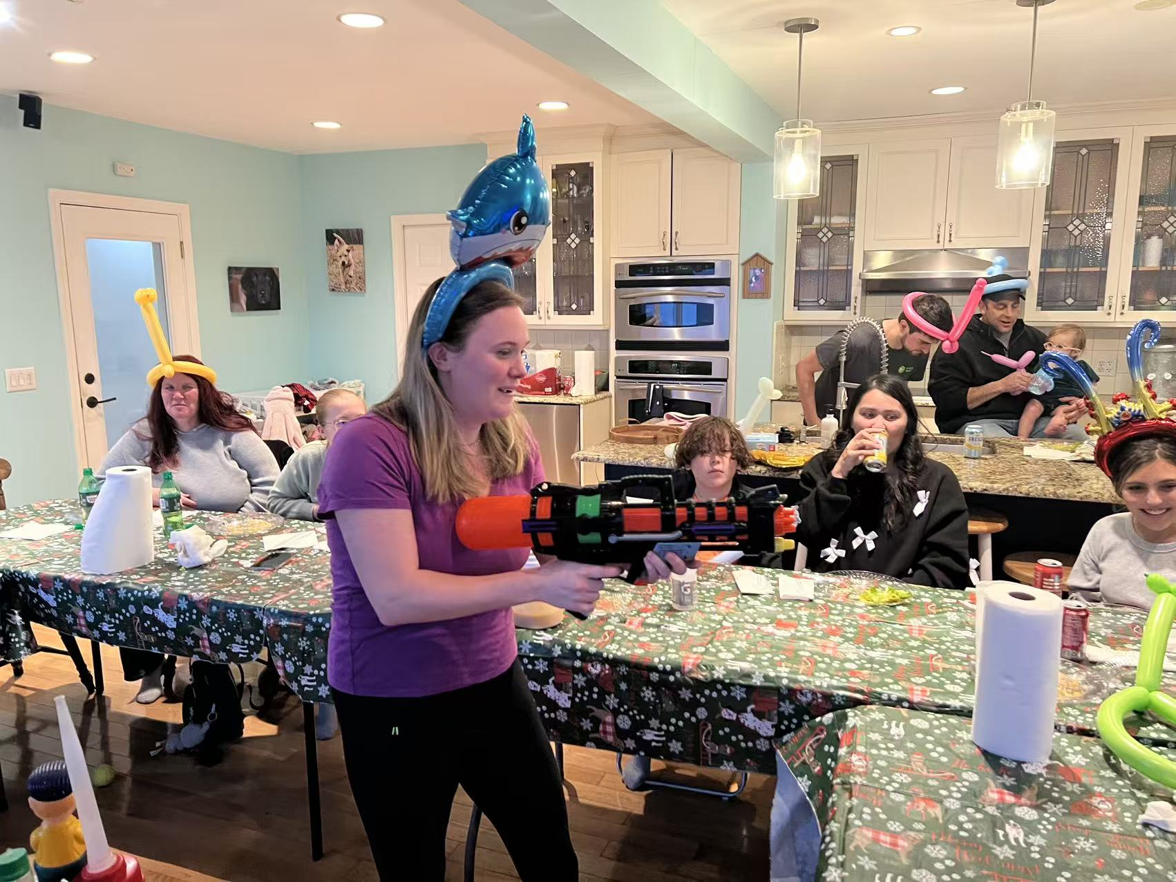 Family gathering with mobile hibachi catering in Boston backyard